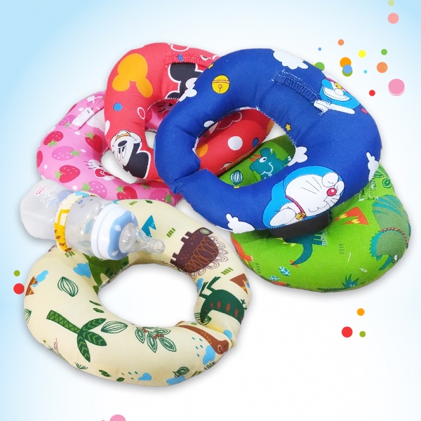 Bantal Dot Bantal Susu Bayi Baby Bottle Holder Bantal Leher Bayi isi Full Dacron Silicon