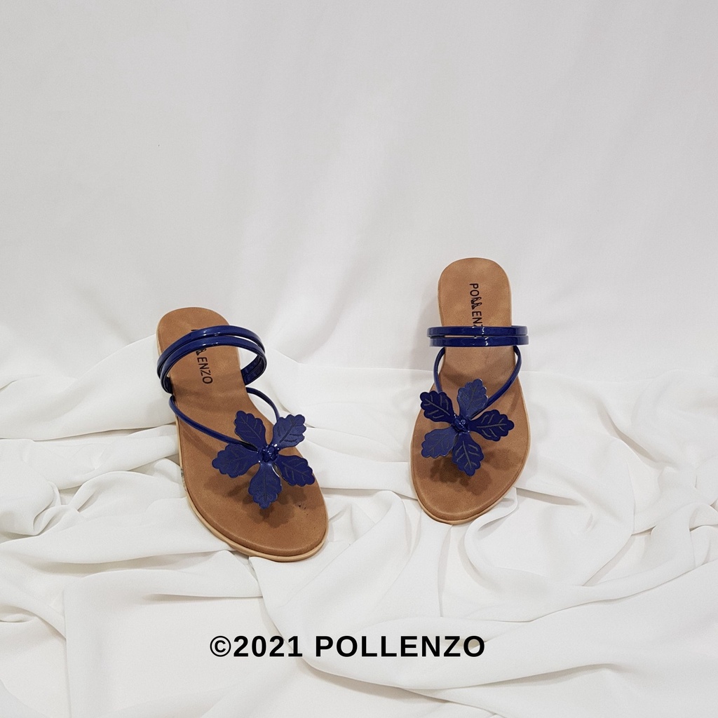 Pollenzo - Sandal Jepit Teplek Bunga Lia-086-3