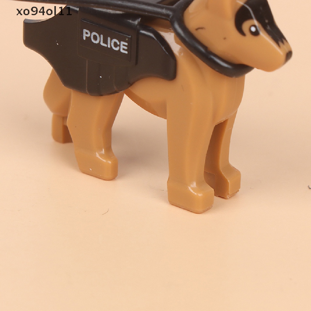 Xo 5pcs / lot Mainan Action Figure Anjing Polisi / Militer Mini Untuk Anak OL