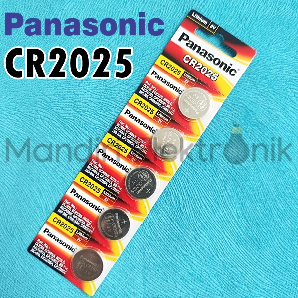 Baterai Panasonic CR2025 Original - Baterai Kancing CR 2025 3V Panasonic Original - Baterai Jam Tangan CR2025 Panasonic