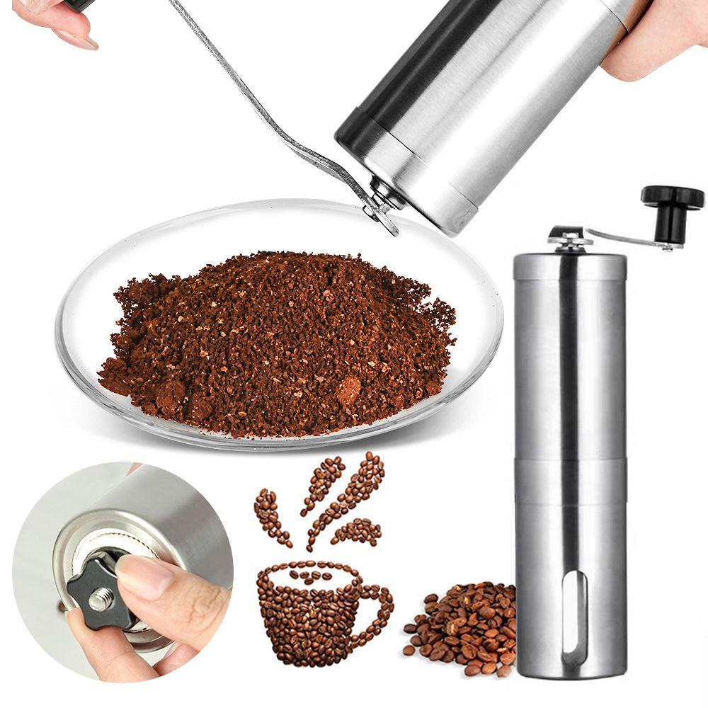 Solighter Penggiling Kopi Manual Coffee Accessories Alat Dapur Gadget Burr Grinders Stainless Steel