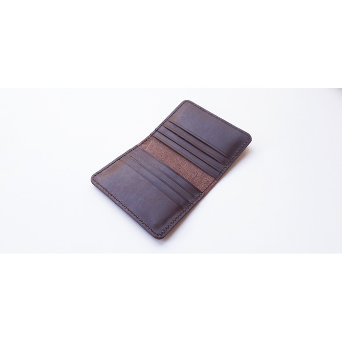 Dompet Kartu Kulit Asli Model Lipat 8 Slot Kartu - Card Wallet Coklat