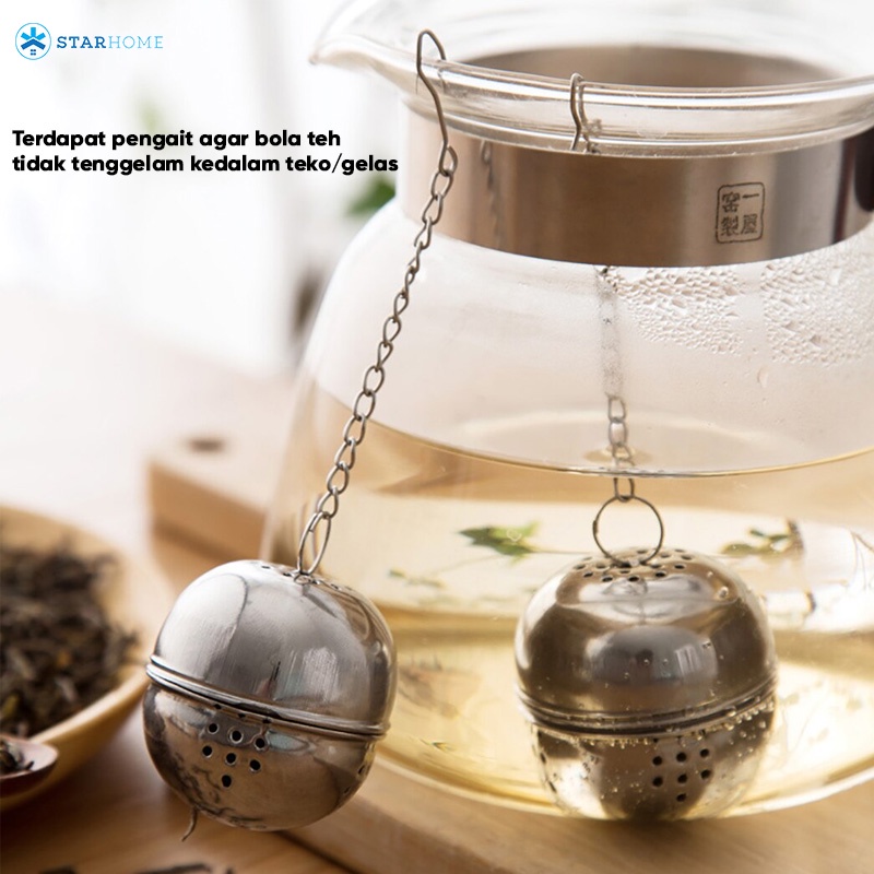 Saringan Teh Filter Teh Wadah Daun Teh Tea Infuser Ball Tea Strainer Saringan Bumbu Masak