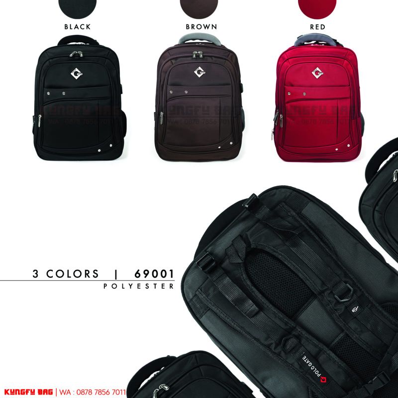 Best seller!! Tas ransel jumbo laptop backpack polo gate original, Bisa expand