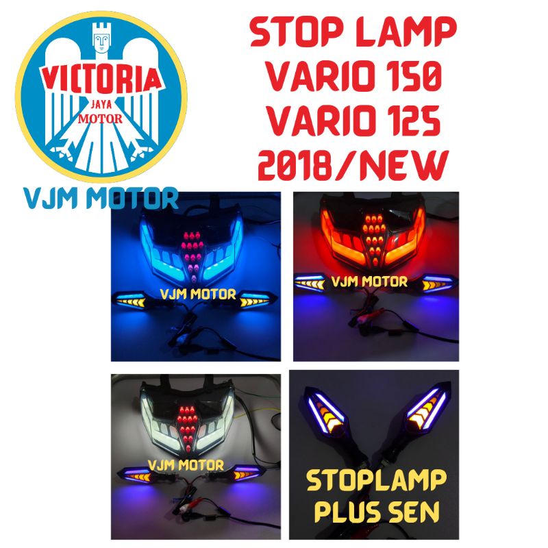 STOPLAMP VARIO 125 150 NEW 2019 2020 2021 PLUS LAMPU SEN SEPASANG BIRU MERAH PUTIH