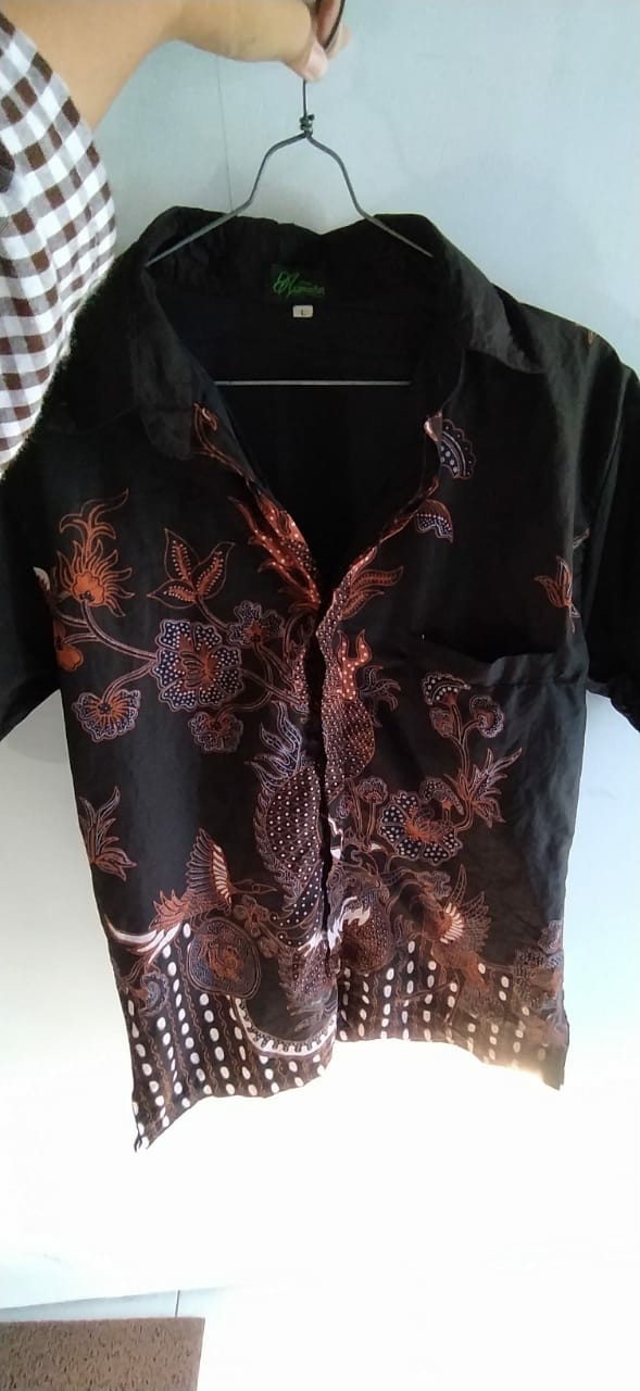 Batik Pria Full Furing Motif Naga Sogan Dasaran Hitam Modern / Masbatiksolo