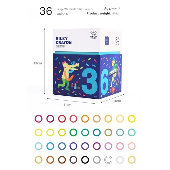 

Mideer Silky Crayon 36 pcs
