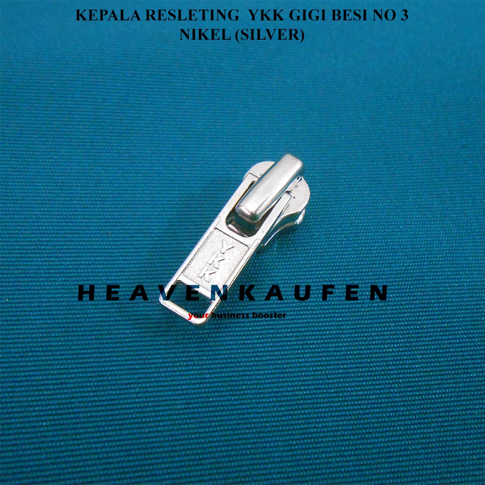 Kepala Resleting / Kepala Zipper YKK Type Gigi Besi Kecil No 3 Nikel Silver