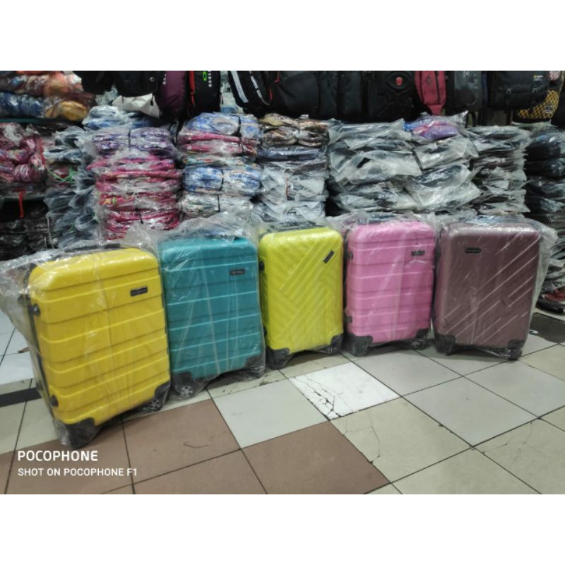 Koper Polo 20 inch Roda 4 bahan fiber / travel bag / tas pakaian kusus gojek