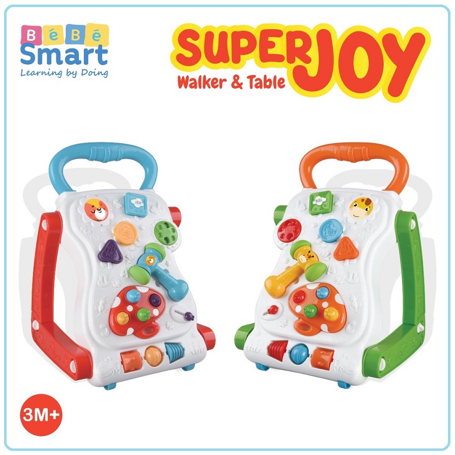 Bebe Smart Super Joy Walker + Table | Mainan Edukasi | Mainan Anak