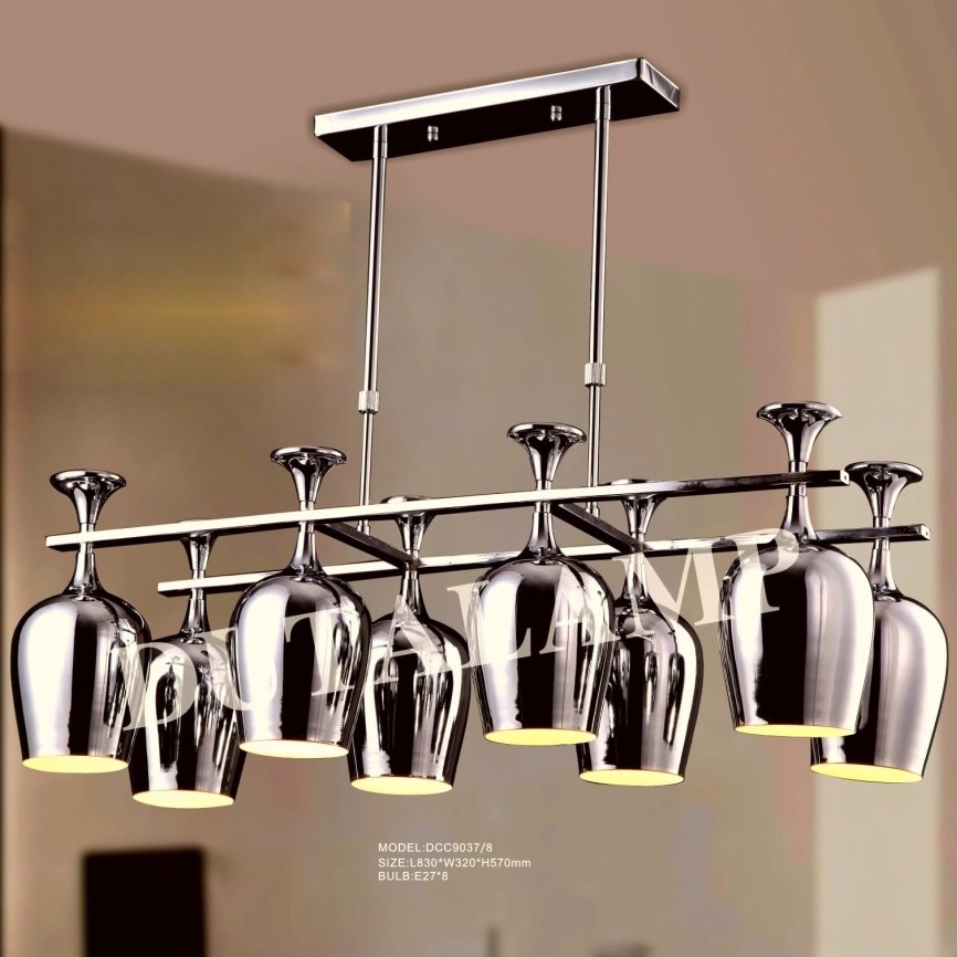 Lampu hias gantung design glass water goblet 8 MODERN CONTEMPORER BAR karaoke ceiling lighting livin