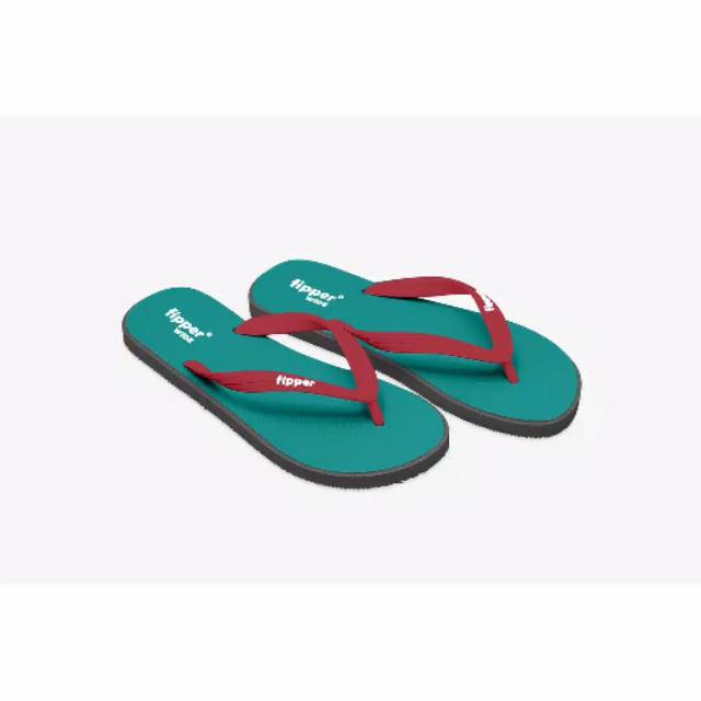 FIPPER WIDE TURQOISE / GREY / RED
