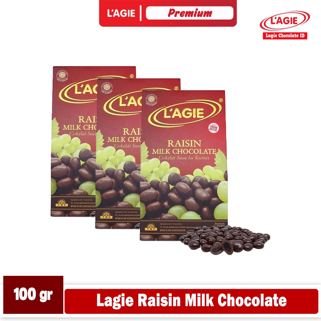 

LAGIE RAISIN MILK CHOCOLATE 3 PACK