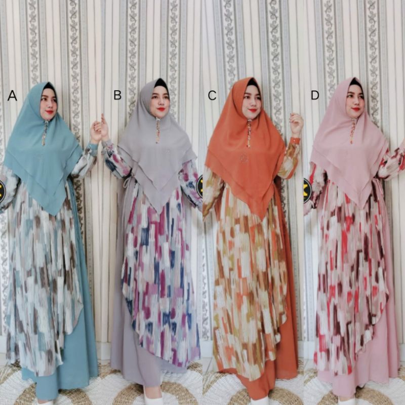 AIRA SYARI AFTER IED BY HK GAMIS SYARI TERBARU SET SYARI ORIGINAL PREMIUM SYARI BAJU SYARI
