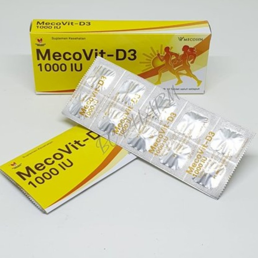 Mecovit Tablet - Vitamin D 1000 IU Vitamin D3 [Strip 10 Tablet]