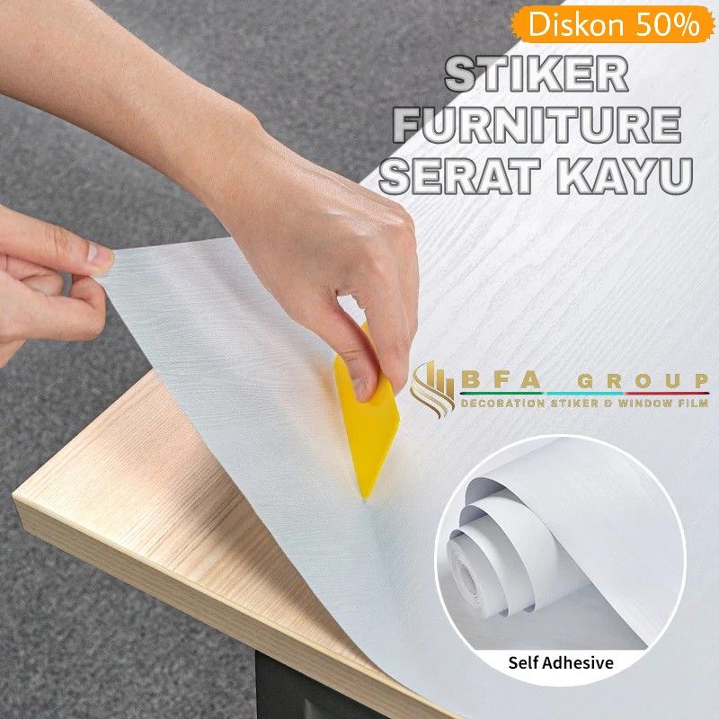 Wallpaper stiker / stiker serat kayu / stiker furniture vinyl / stiker kayu lemari / stiker meja