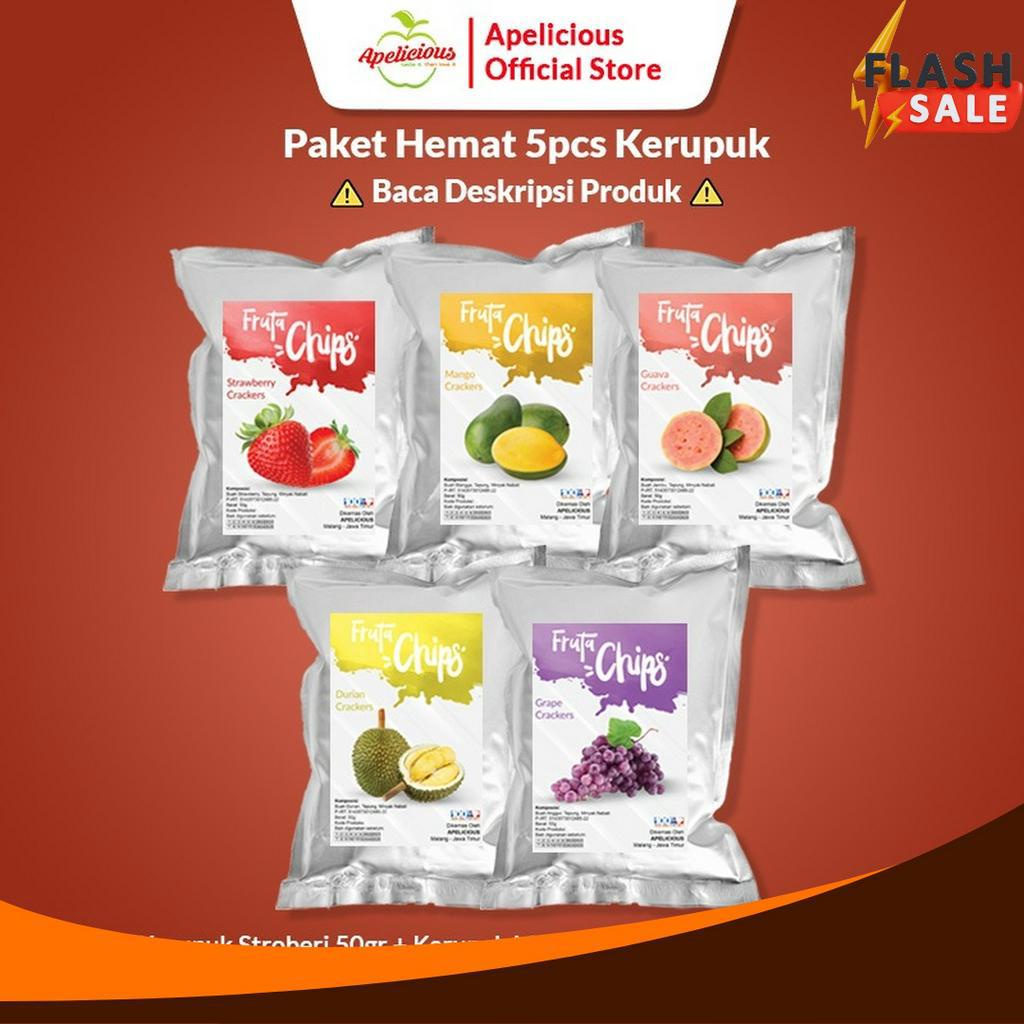 

SPECIAL PROMO Apelicious Paket Krupuk Buah Fruta 5pcs