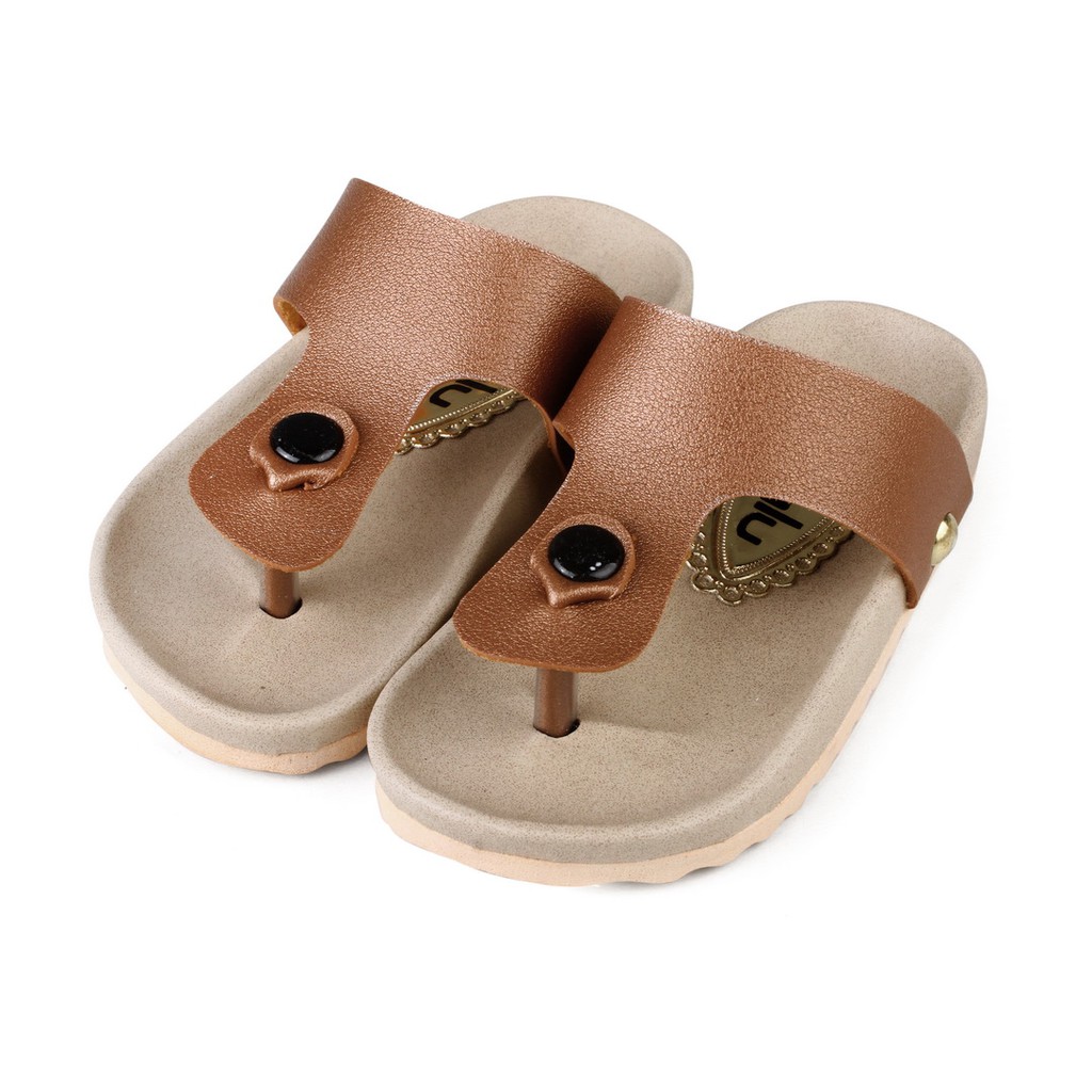 sandal capit anak unisex simple ringan CK BROWN