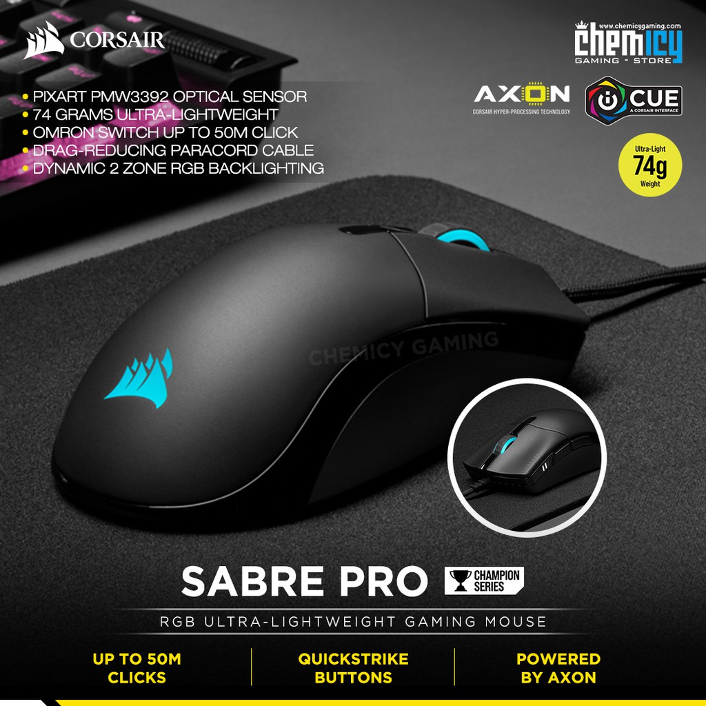 Corsair Sabre Pro RGB Ultra-Lightweight Gaming Mouse