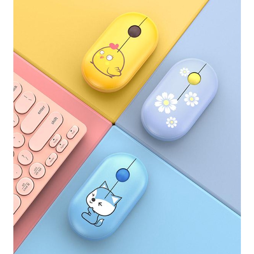 Robot Mouse Wireless M230 Silent Key Fox Flower Chick Colour