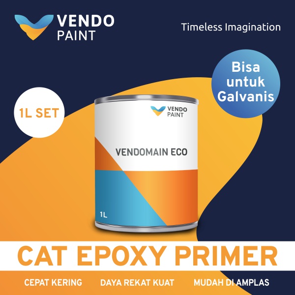 

Vendopaint Cat Epoxy Primer Vendomain Eco 1L Set - Bisa Utk Galvanis