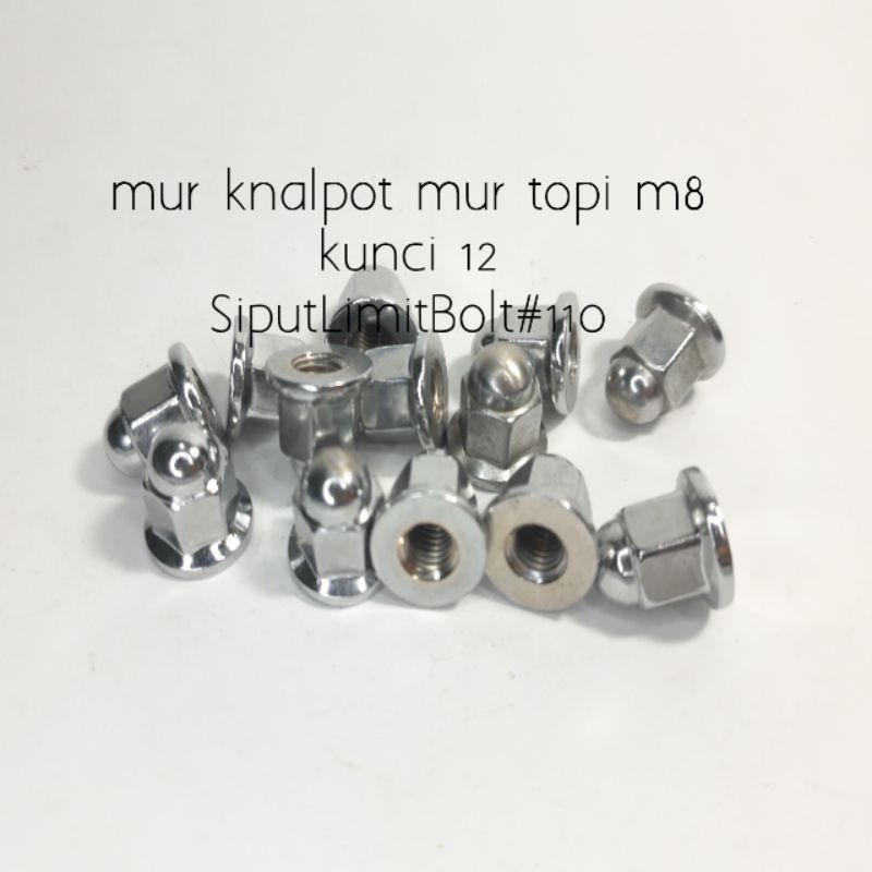 mur topi nut cup tinggi mur m8 topi kunci 12