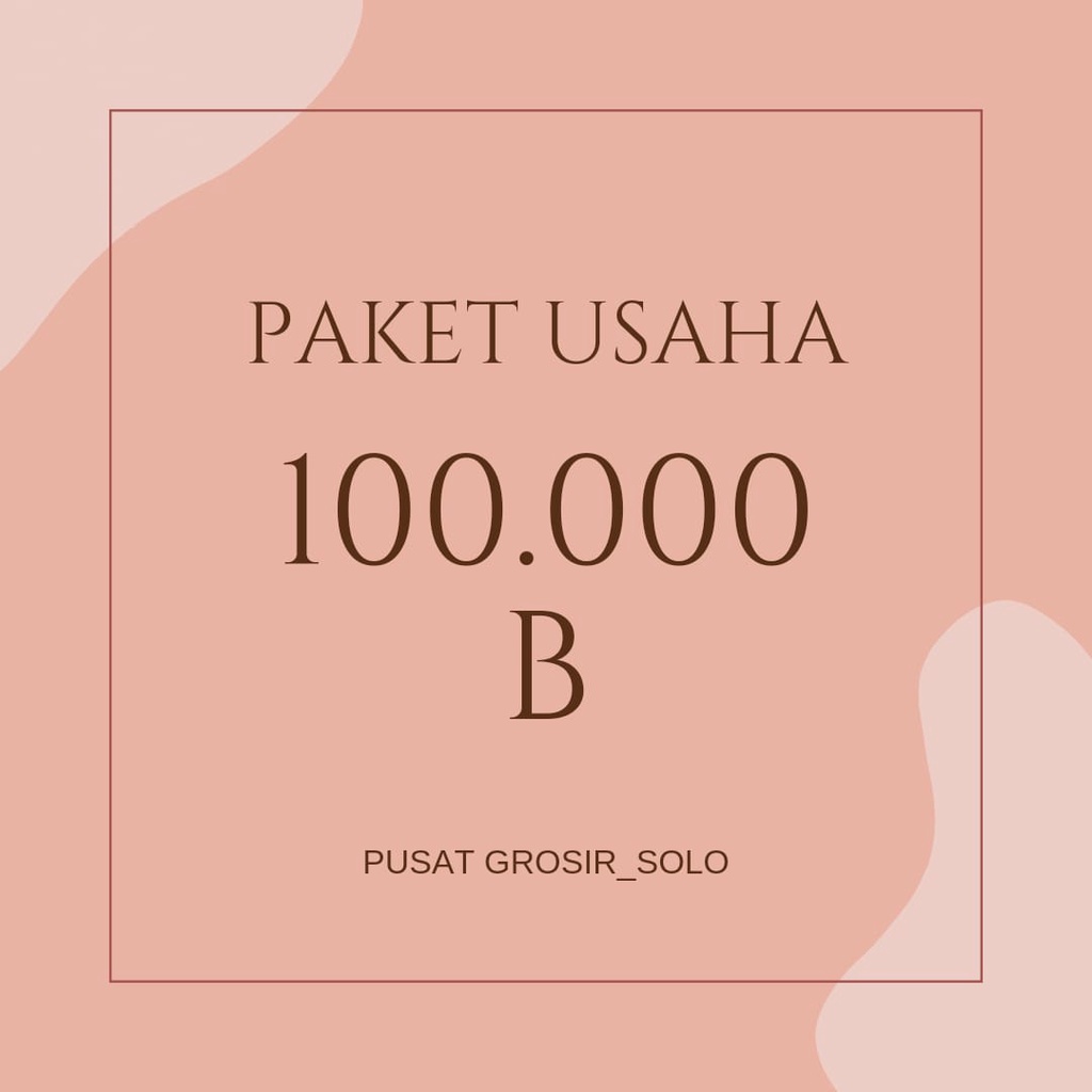 Paket Usaha 100.000 B Pusatgrosir_solo