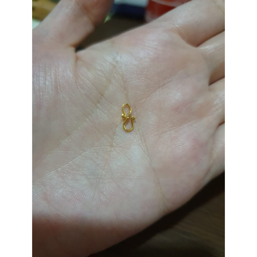 Kaitan Gelang Model S Emas Asli