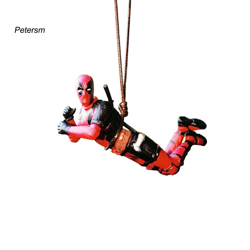 Pp Boneka Deadpool Dengan Tali Lanyard Untuk Dekorasi Kaca Spion Mobil