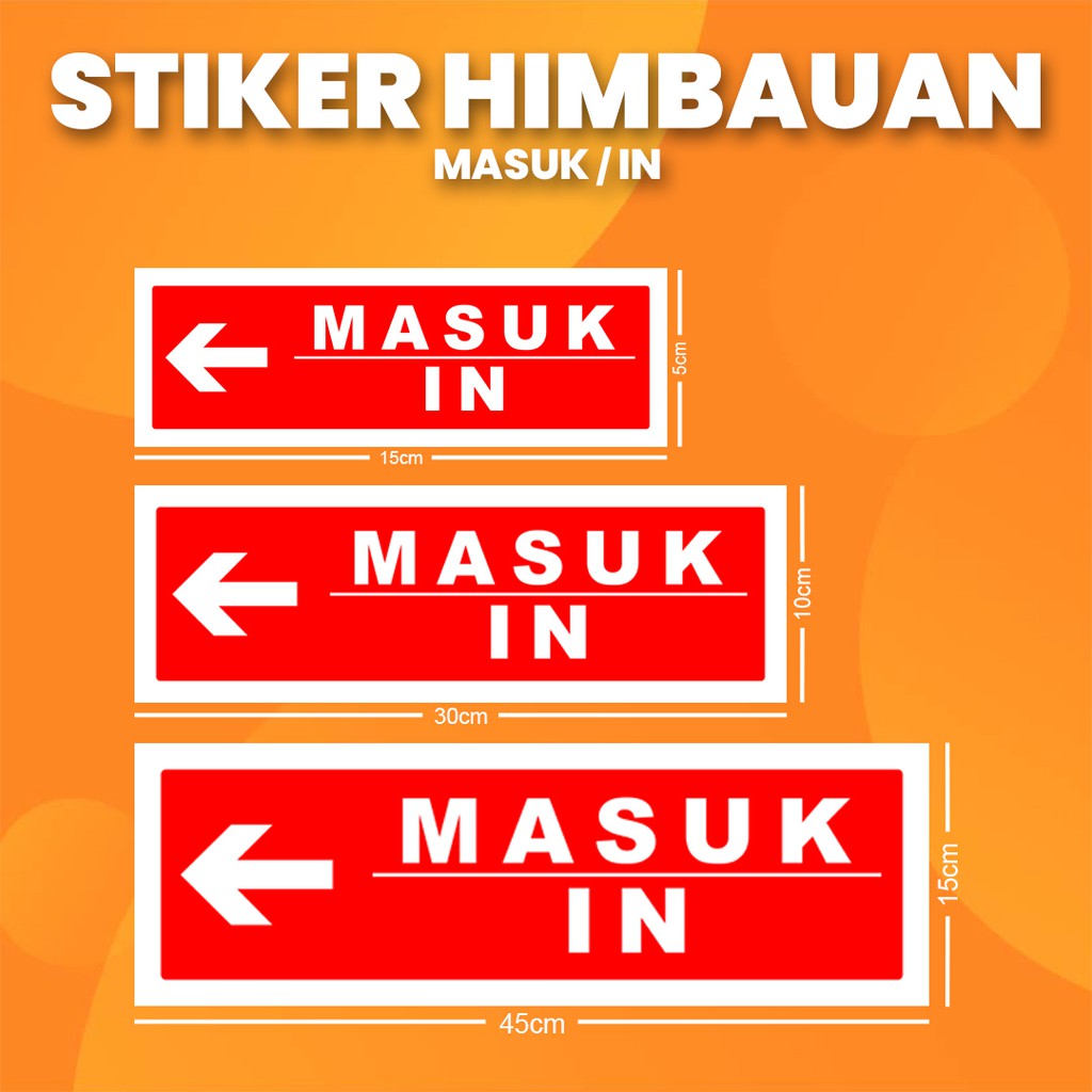 

Stiker K3 masuk"Kiri" / Sticker HSE In "Left" (Print Tajam & Anti Air) - MERAH