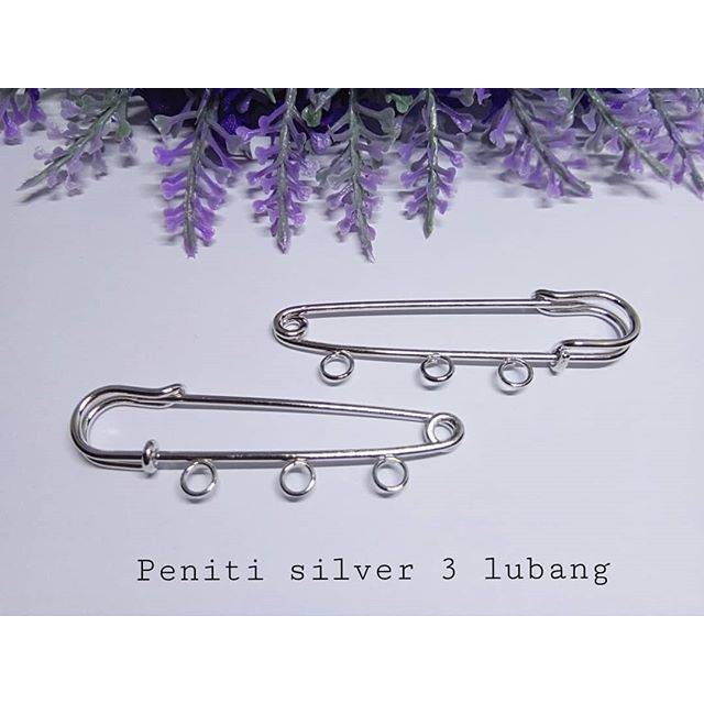 Peniti silver 3 lubang