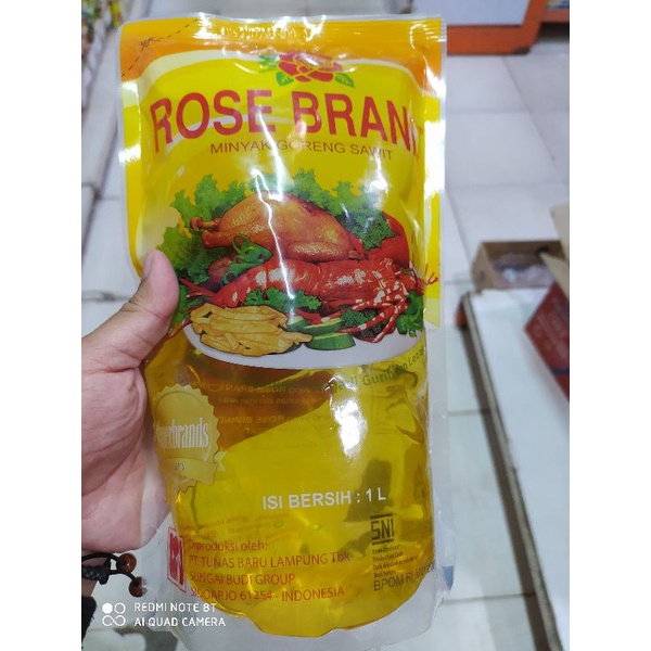 

Minyak goreng Pouch 1 liter Rose brand