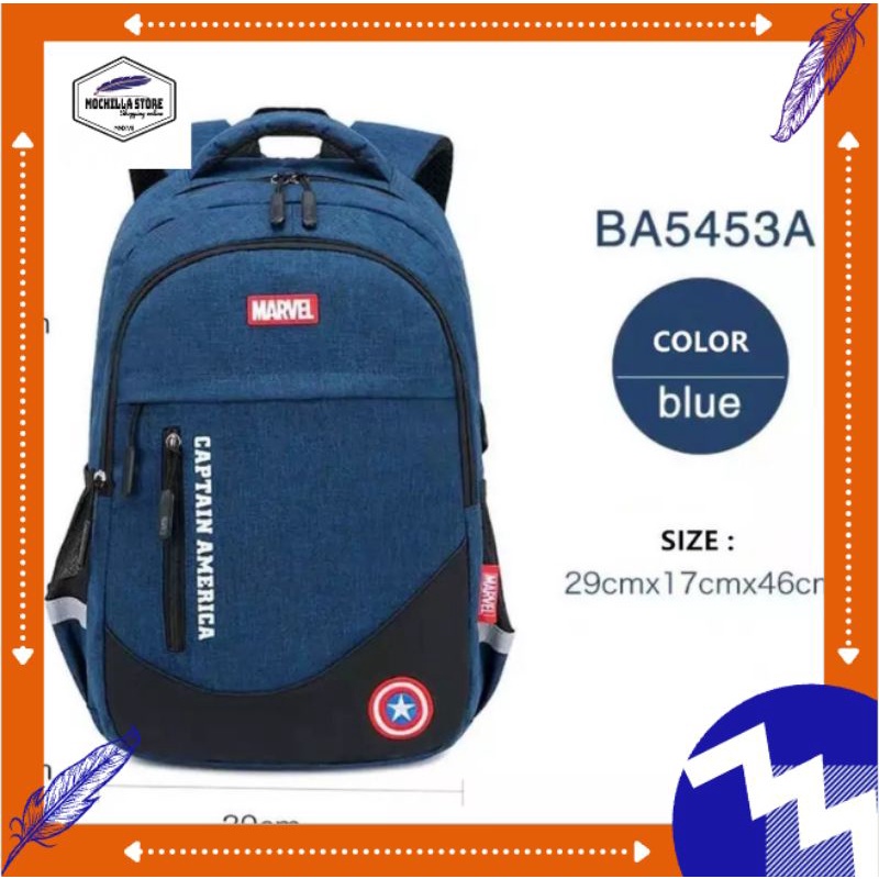 Mochillastore - Tas Sekolah Anak Laki-laki Tas Ransel Marvel Tas Superhero Spyderman Ironman Kapten America Tas Karakter Cowo Termurah