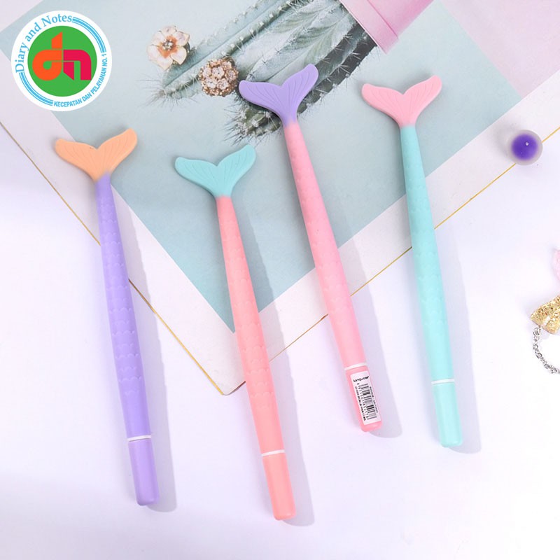 

Pulpen Tinta Gel Mermaid Tail Gel Ink Pen Motif Ekor Duyung