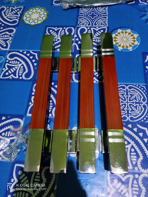 Handle Pintu Rumah Kayu Tarikan Pintu 33 Cm Gagang Pintu Kotak Kunci Pintu Stainles Pipih Kombinasi