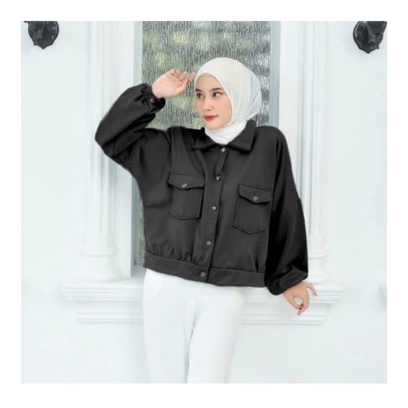JAKET HITS JAKET OOTD JAKET KEKINIAN JAKET CROP