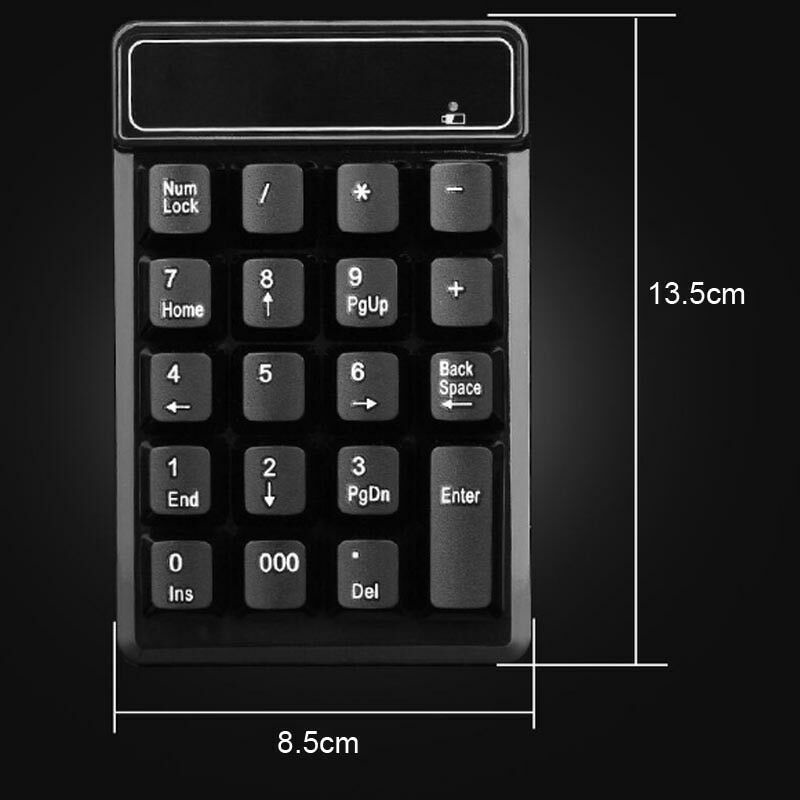 Etmakit Numerik Keypad Numpad Wireless 2.4GHz 119477 - Black