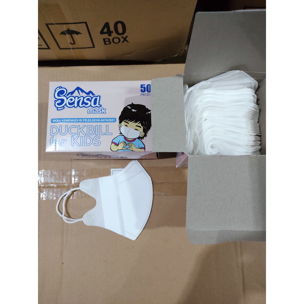 masker anak duckbill sensa