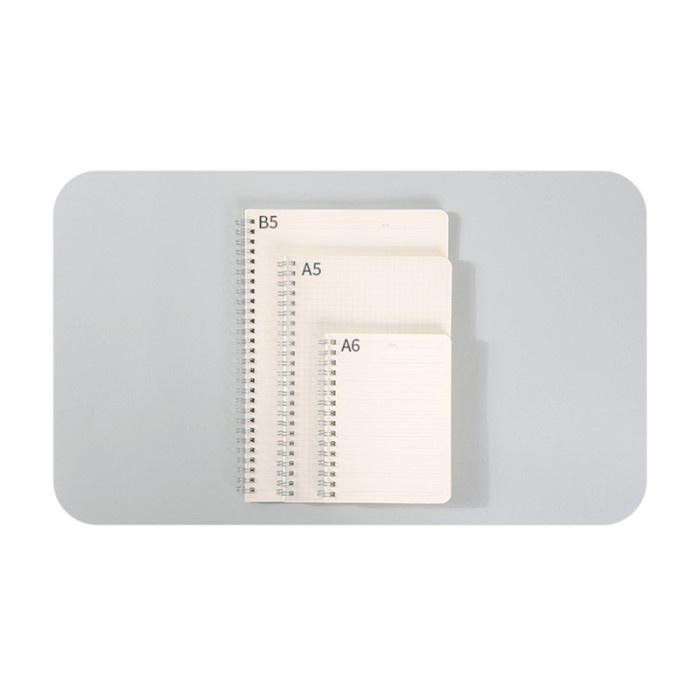 

[RESTOCK] Clear Cover Spiral Notebook A5 - GRID