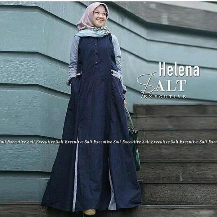 NYAMAN DIPAKAI BUAT LEBARAN TERLARIS Helena maxy kubus outfit tebal gamis busui murah fashion wanita