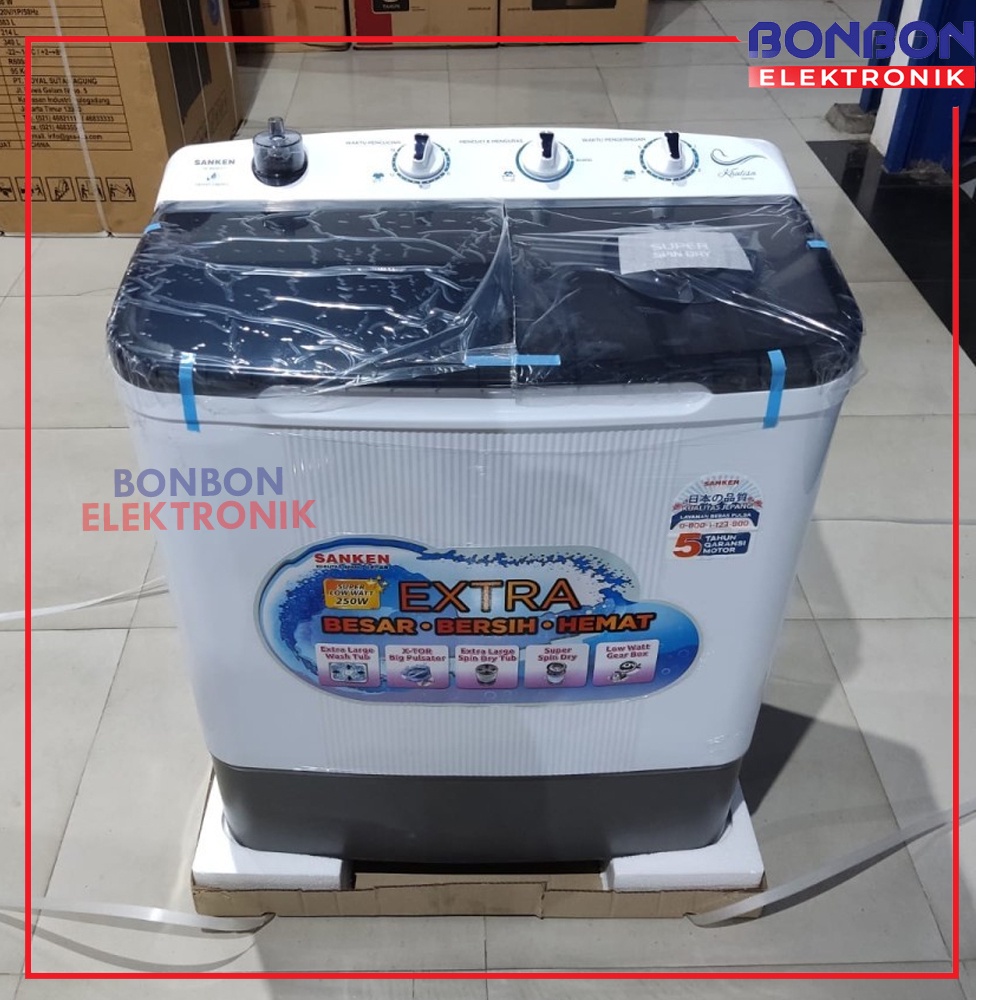 Sanken Mesin Cuci 2 Tabung 7KG TW 8808 FGY / TW8808FGY XTOR TECHNOLOGY