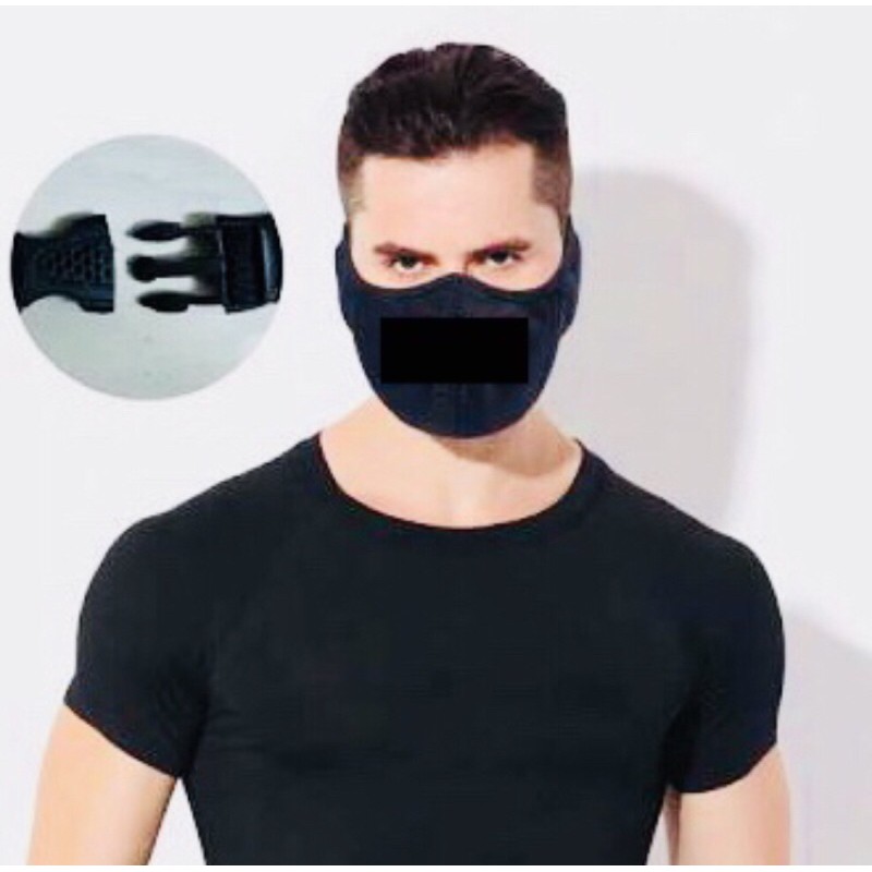 Jual Masker kain clip on praktis ada pengait 3 ply sensi 3M besar XL ...