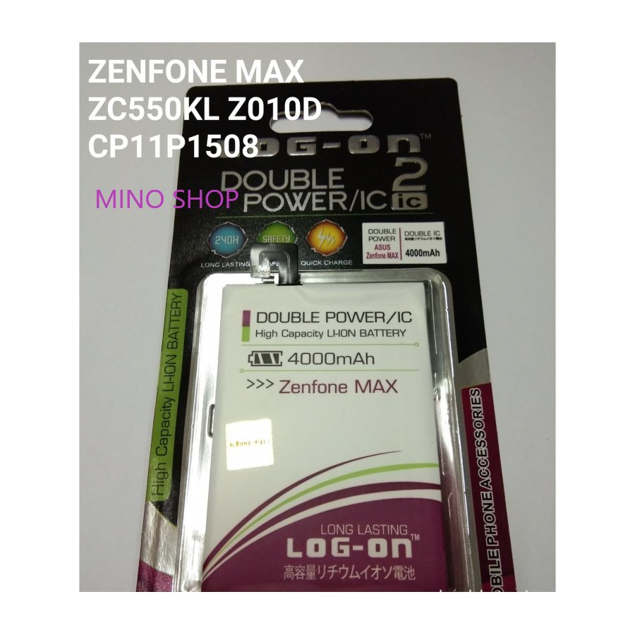 BATERAI ASUS ZENFONE MAX ZC550KL - Z010D - LOG ON DOUBLE POWER BATTERY