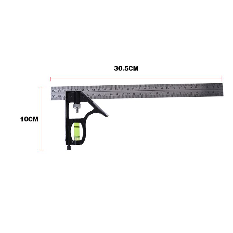 Btsg Penggaris Level Kombinasi Adjustable Ukuran 300mm (12 &quot;)