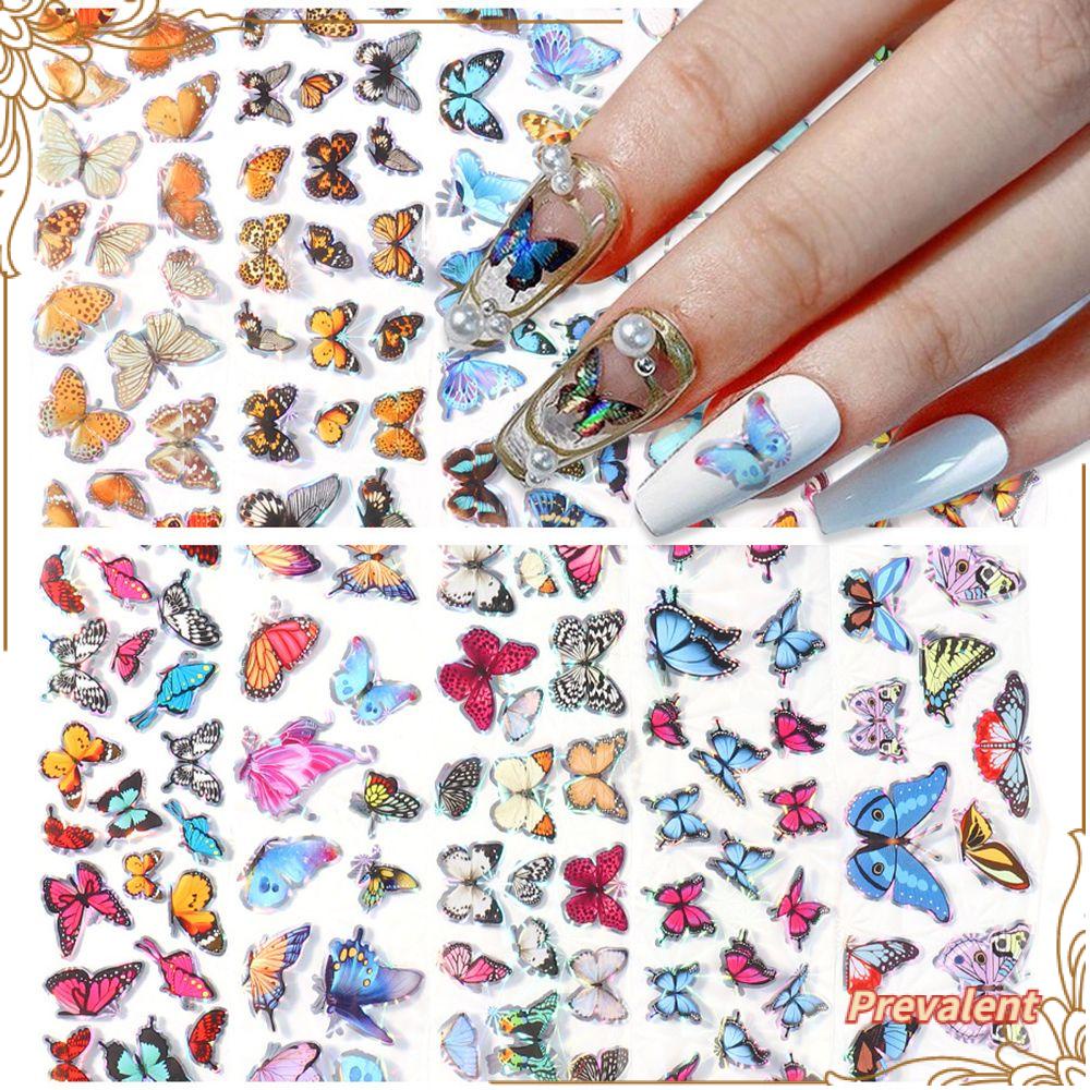 10pcs Stiker Kuku Motif Kupu-Kupu Untuk Manicure Butterfly