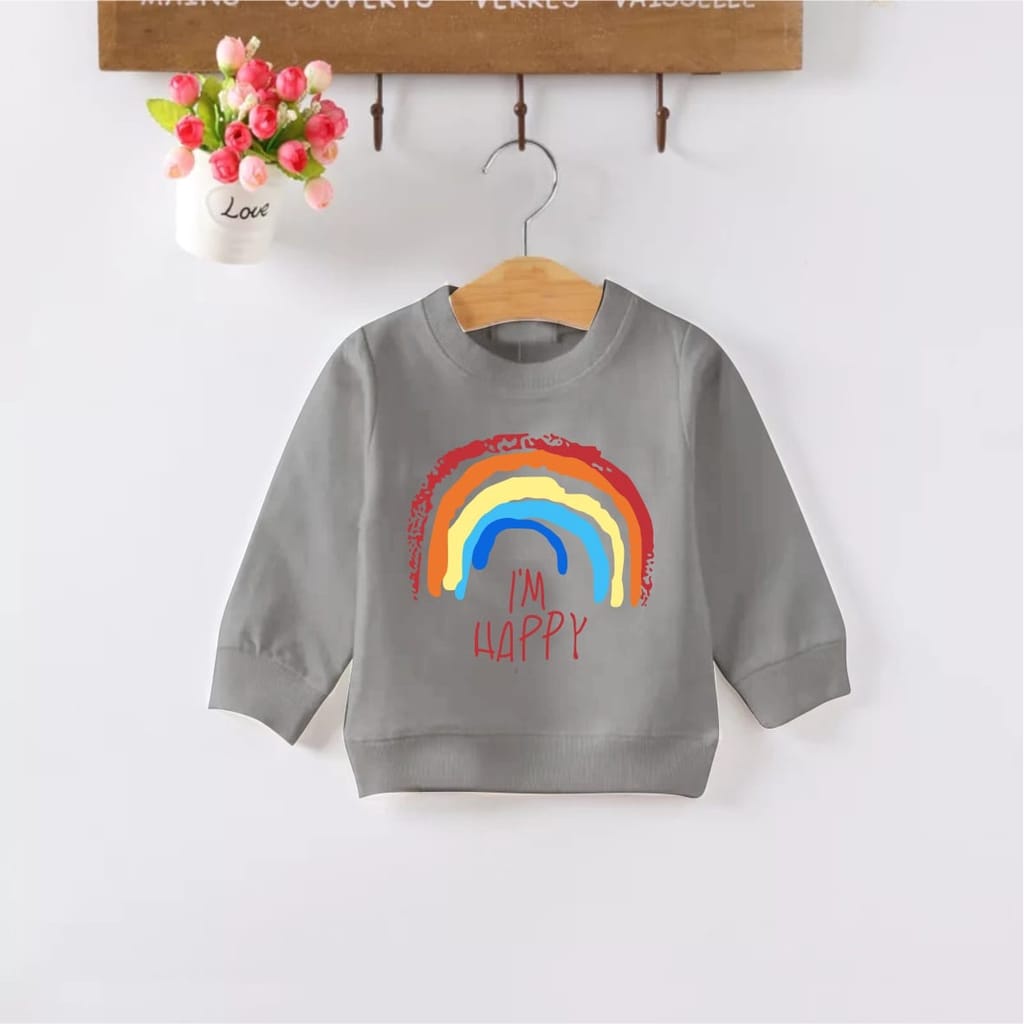 TokoMilkan - Sweater Anak Laki Laki Atau Perempuan PELANGI Umur 2-9 Tahun Bahan Fleece