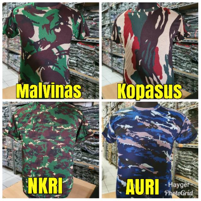 Kaos loreng/kaos loreng pria/kaos loreng pendek/kaos army/kaos