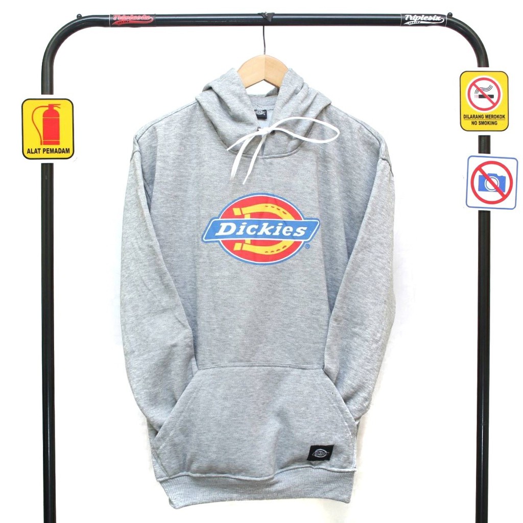 [BAYAR DI TEMPAT COD]jaket sweater hoodie distro skate DICKIES abu premium murah