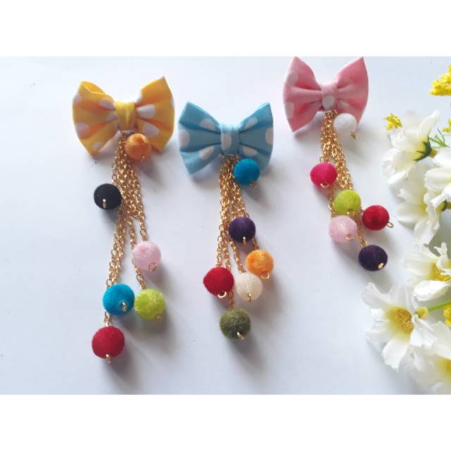 Bros Bow Candy bludru Besar Bros bulat