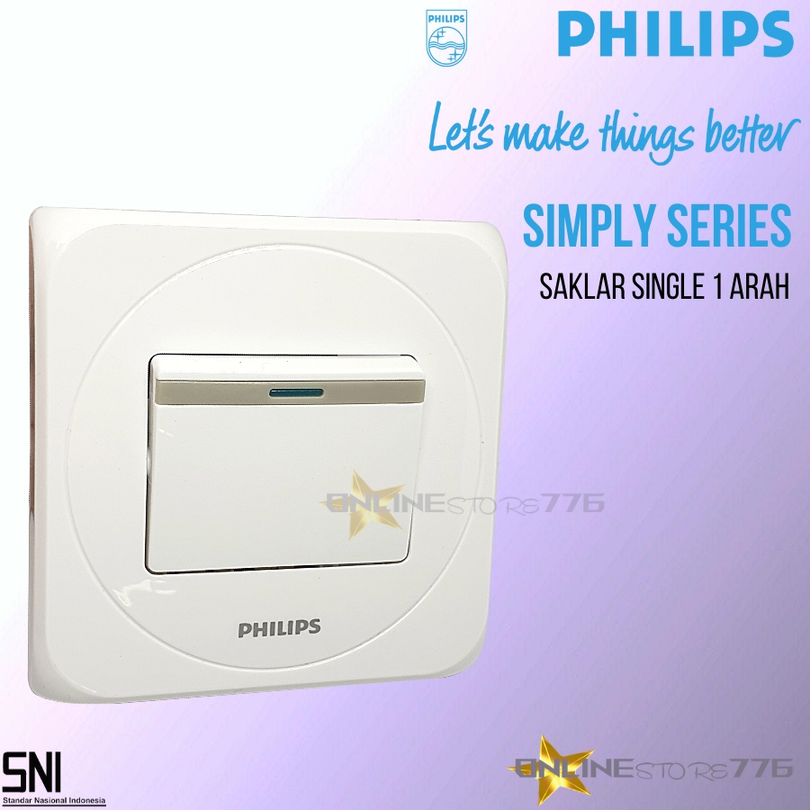 Saklar Tunggal PHILIPS Simply 1 Gang 1 Way / Saklar Single